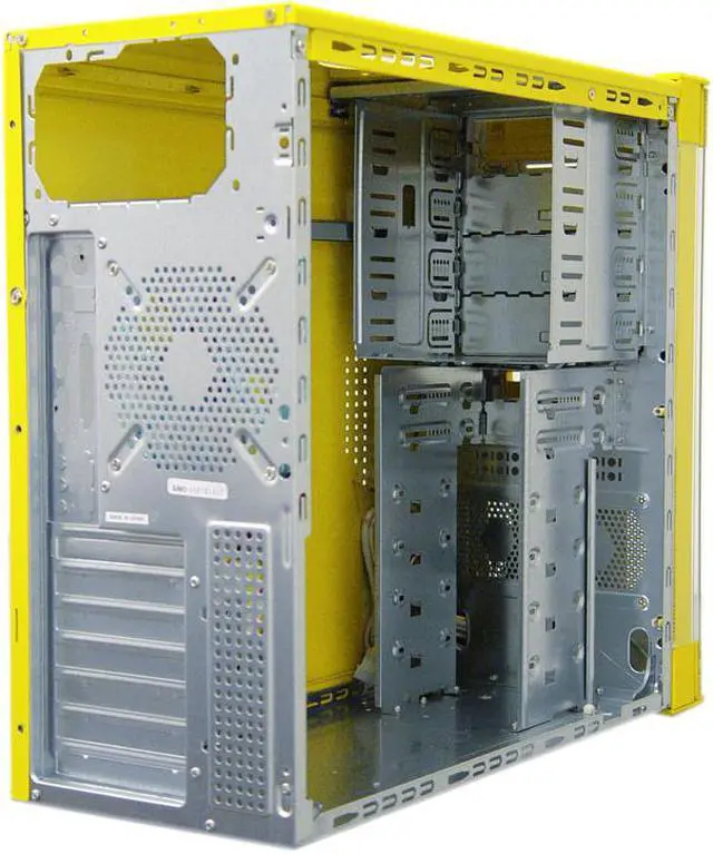 Alt view image 8 of 13 - APEVIA X-DISCOVERY-YL Yellow Steel ATX Mid Tower Computer Case