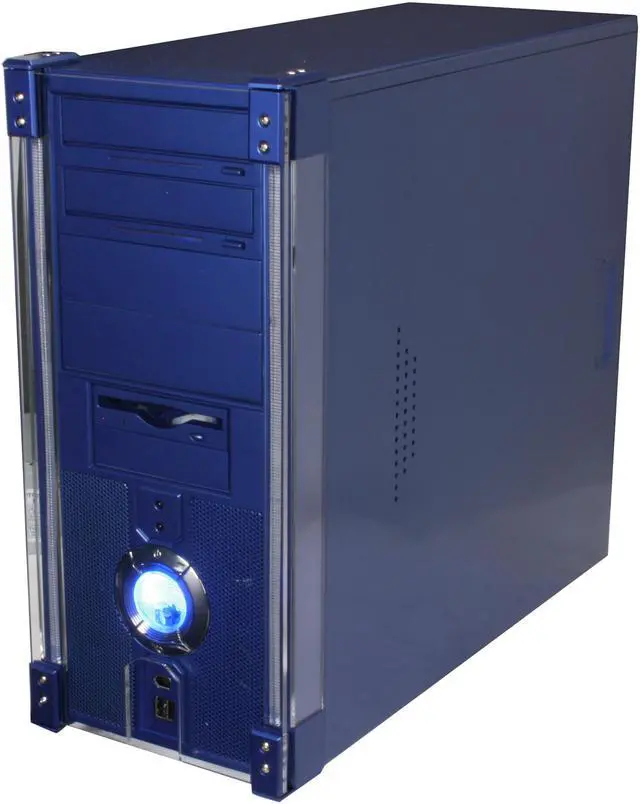 Alt view image 4 of 10 - APEVIA X-DISCOVERY-BL Blue Steel ATX Mid Tower Computer Case