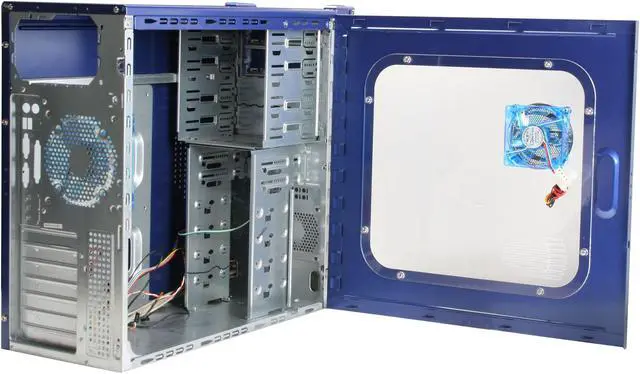 Alt view image 6 of 10 - APEVIA X-DISCOVERY-BL Blue Steel ATX Mid Tower Computer Case