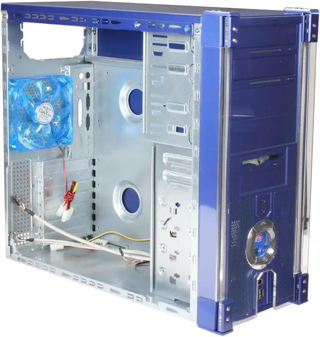 Alt view image 8 of 10 - APEVIA X-DISCOVERY-BL Blue Steel ATX Mid Tower Computer Case