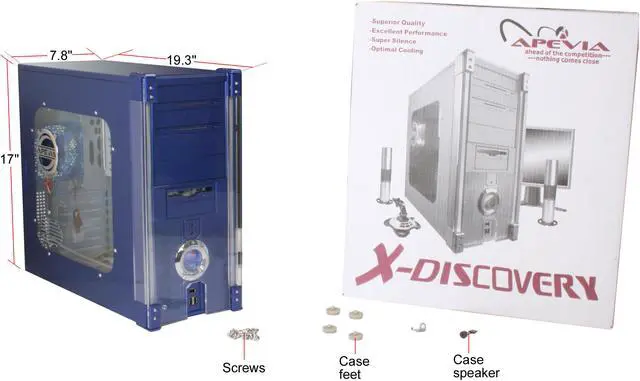 Alt view image 10 of 10 - APEVIA X-DISCOVERY-BL Blue Steel ATX Mid Tower Computer Case