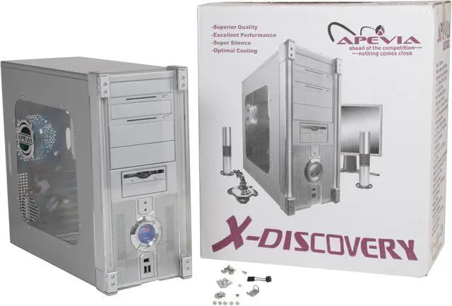 Alt view image 13 of 13 - APEVIA X-DISCOVERY-AL Silver Steel ATX Mid Tower Computer Case
