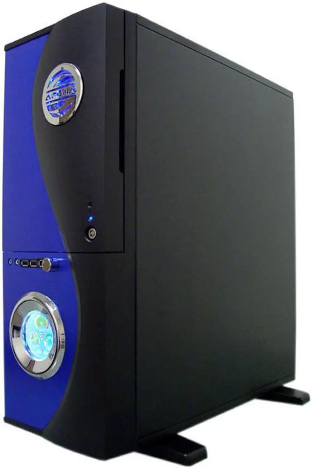 Alt view image 3 of 12 - APEVIA X-TELSTAR-BL Blue/ Black Steel ATX Full Tower Computer CaseNo Power Supply