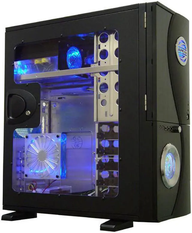 Alt view image 7 of 12 - APEVIA X-TELSTAR-BK Black Aluminum ATX Full Tower Computer CaseNo Power Supply