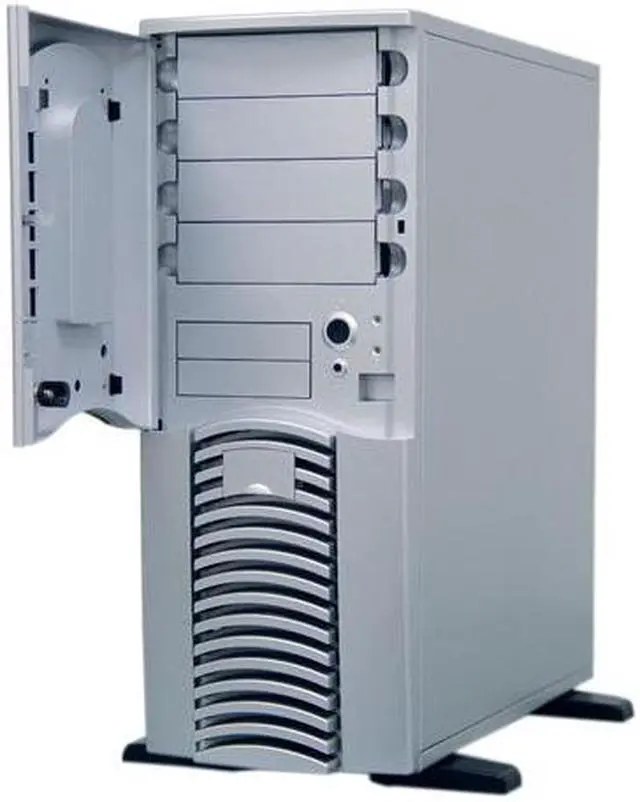 Alt view image 4 of 13 - APEVIA  MX-PIDER-AL/500 Silver Steel ATX Full Tower Computer Case ATX 500W Dual Fan W/ Automatic Fan Speed Control Power Supply