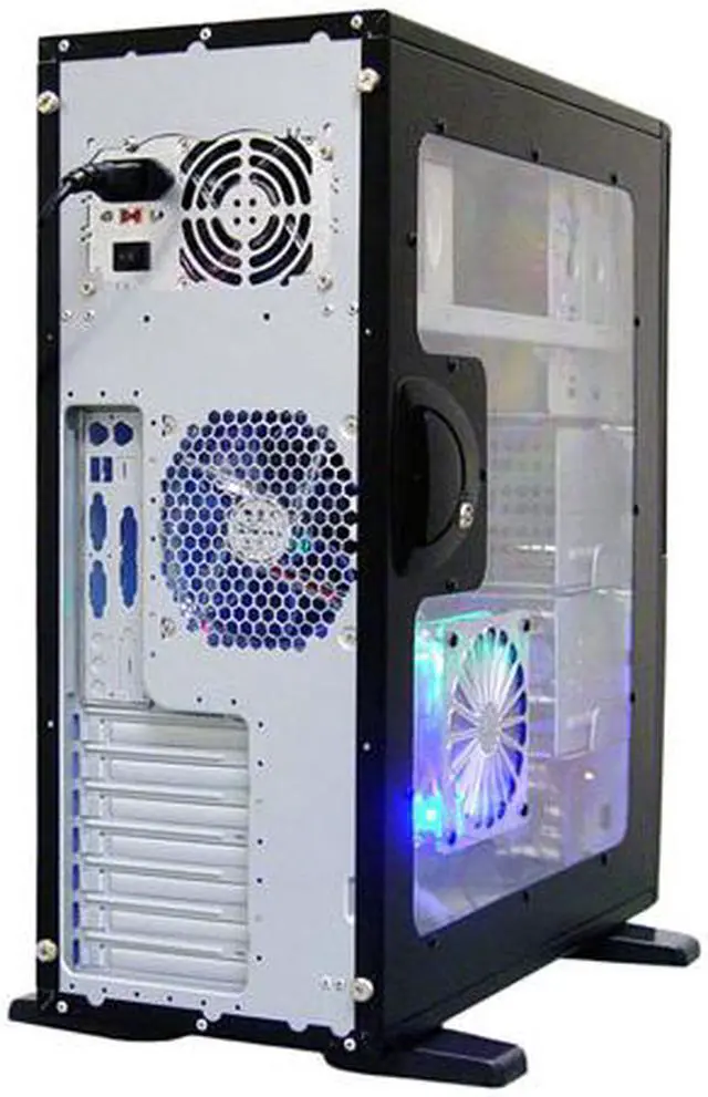 Alt view image 11 of 13 - APEVIA MX-Pider MX-PIDER-BK/500 Black Steel ATX Full Tower Computer Case ATX 500W Dual Fan W/ Automatic Fan Speed Control Power Supply
