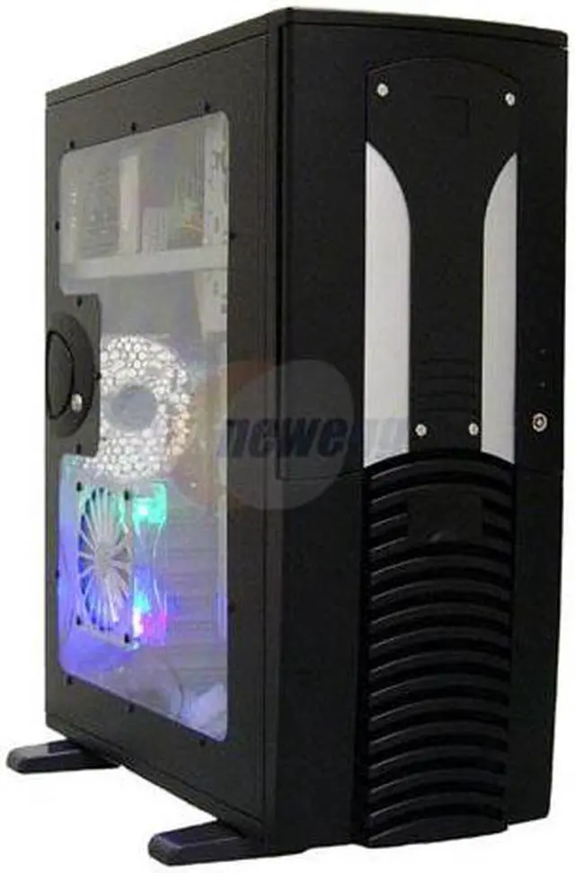 Main image of APEVIA MX-Pider MX-PIDER-BK/500 Black Steel ATX Full Tower Computer Case ATX 500W Dual Fan W/ Automatic Fan Speed Control Power Supply