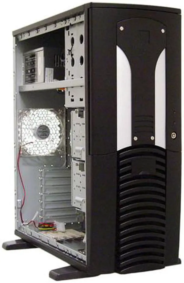 Alt view image 8 of 13 - APEVIA MX-Pider MX-PIDER-BK/500 Black Steel ATX Full Tower Computer Case ATX 500W Dual Fan W/ Automatic Fan Speed Control Power Supply