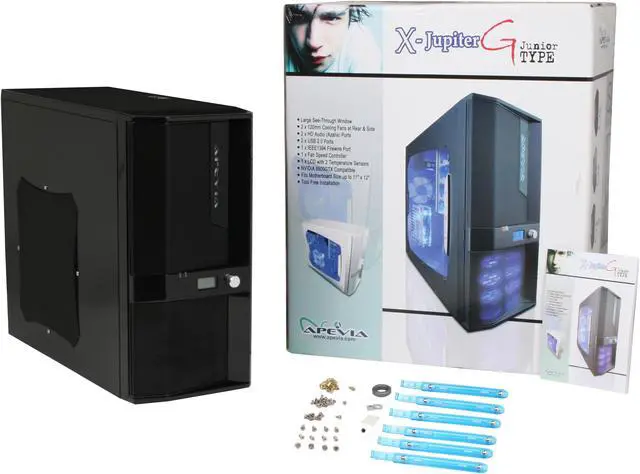 Alt view image 14 of 14 - APEVIA X-JUPITER-JR S-Type X-JPJST-BK Black SECC Steel Chassis ATX Mid Tower Computer Case