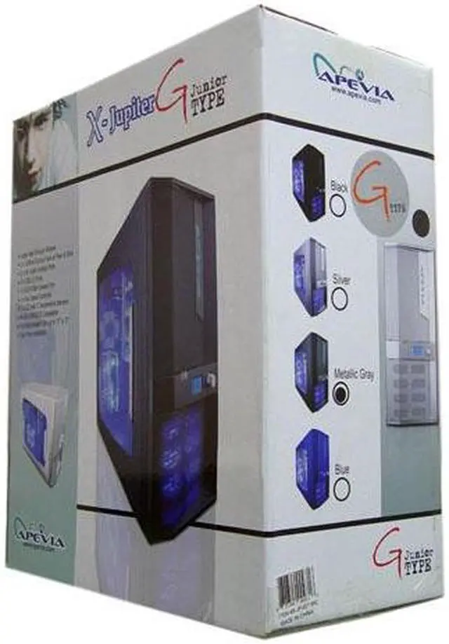 Alt view image 12 of 12 - APEVIA X-JUPITER-JR G-Type X-JPJGT-AL Silver SECC Steel ATX Mid Tower Computer Case