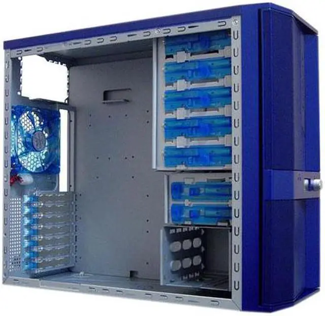Alt view image 8 of 12 - APEVIA X-JUPITER-JR S-Type X-JPJST-BL Blue SECC Steel ATX Mid Tower Computer Case