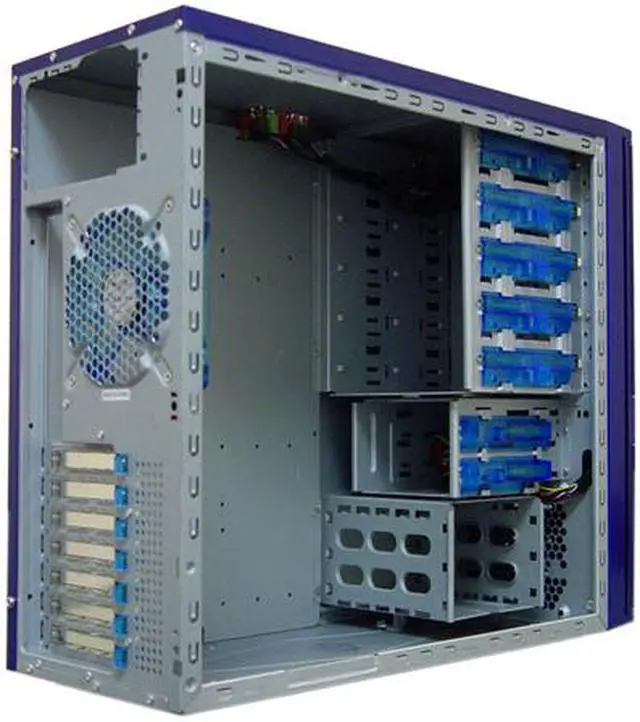 Alt view image 9 of 12 - APEVIA X-JUPITER-JR S-Type X-JPJST-BL Blue SECC Steel ATX Mid Tower Computer Case