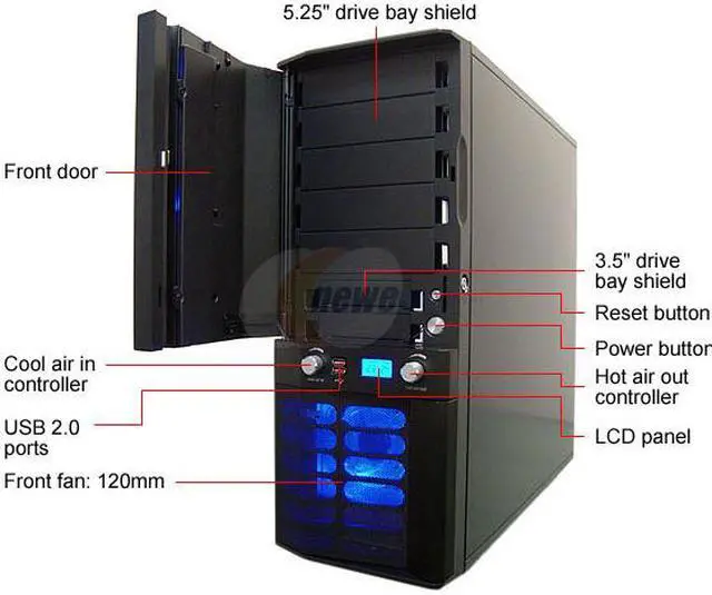 Alt view image 4 of 16 - APEVIA X-JUPITER S-Type X-JUPITERS-MG Metallic Gray Aluminum ATX Full Tower Computer Case