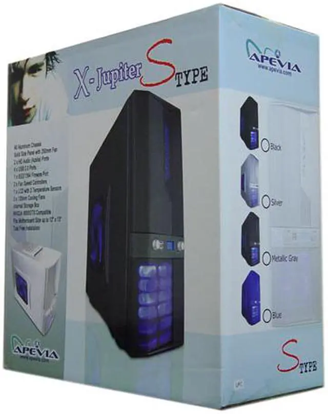 Alt view image 16 of 16 - APEVIA X-JUPITER S-Type X-JUPITERS-MG Metallic Gray Aluminum ATX Full Tower Computer Case