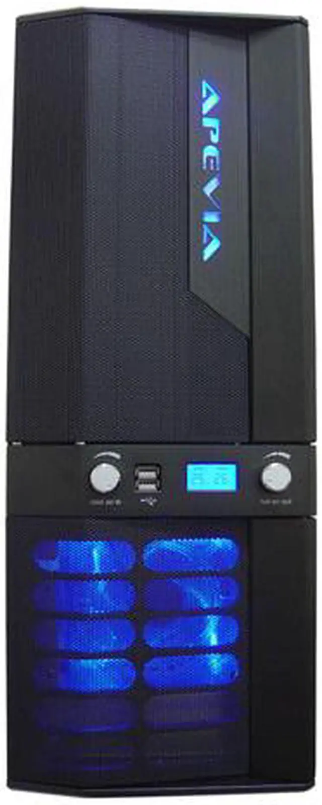 Alt view image 2 of 15 - APEVIA X-JUPITER G-Type X-JUPITERG-MG Metallic Gray Aluminum ATX Full Tower Computer Case