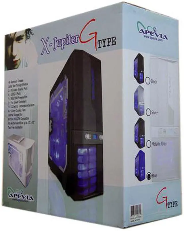 Alt view image 15 of 15 - APEVIA X-JUPITER G-Type X-JUPITERG-AL Silver Aluminum ATX Full Tower Computer Case