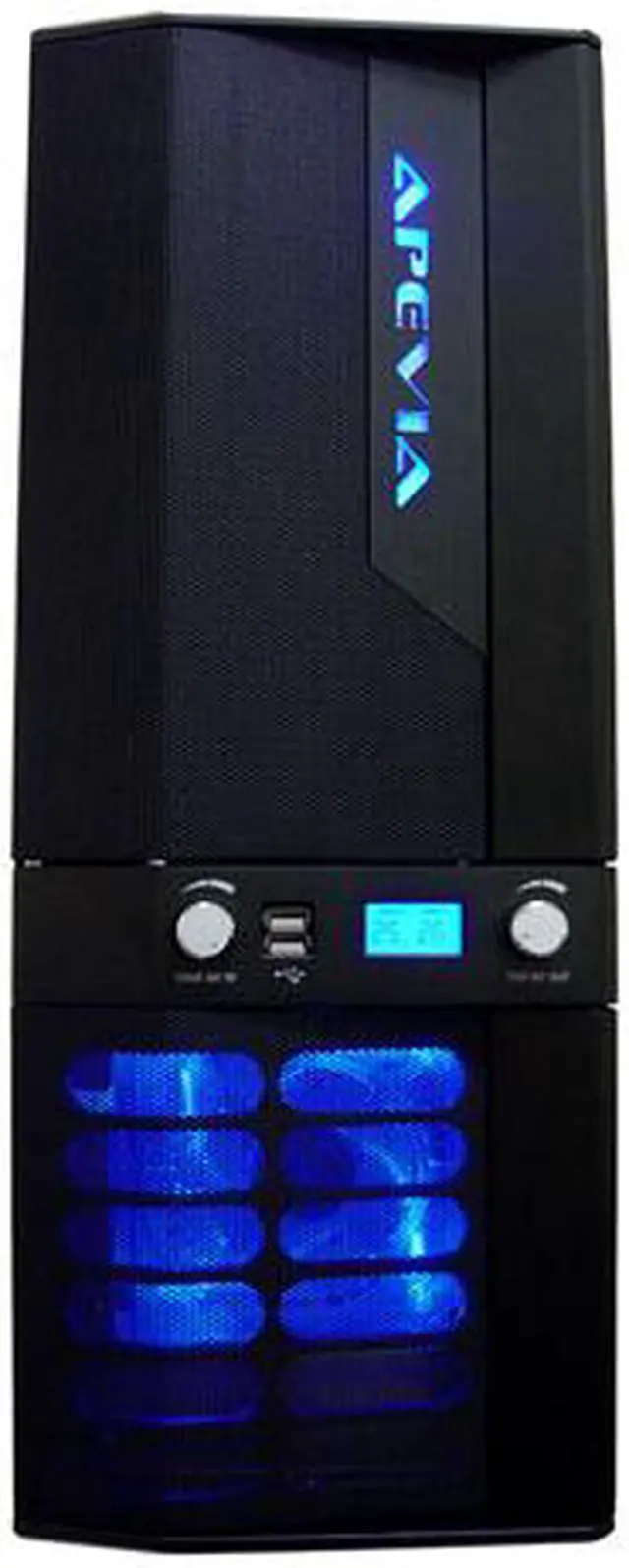Alt view image 3 of 16 - APEVIA X-JUPITER S-Type X-JUPITERS-BK Black Aluminum ATX Full Tower Computer Case