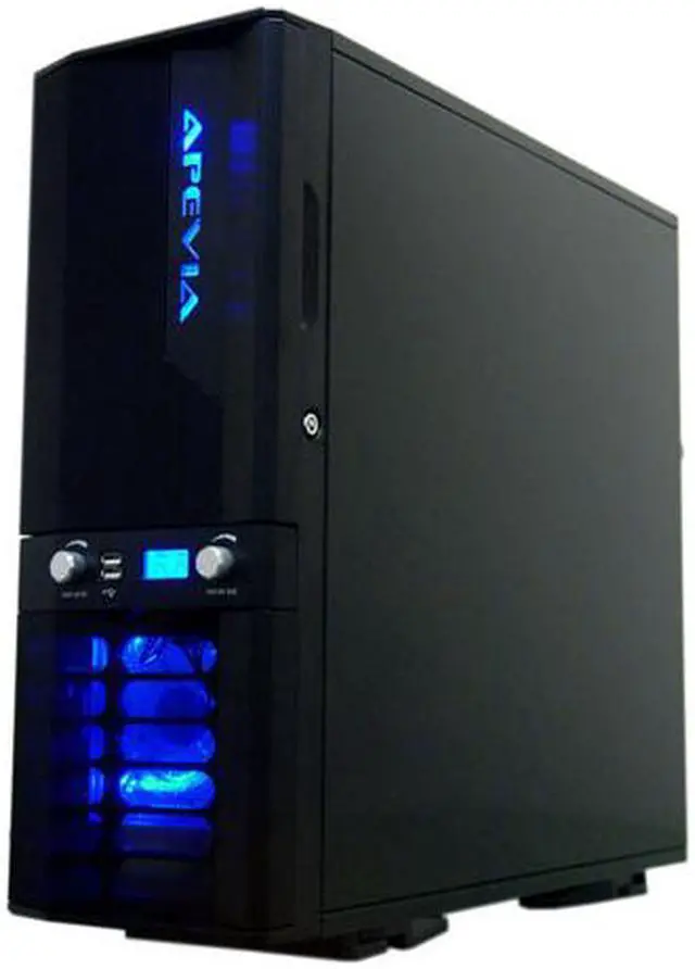 Alt view image 2 of 16 - APEVIA X-JUPITER S-Type X-JUPITERS-BK Black Aluminum ATX Full Tower Computer Case