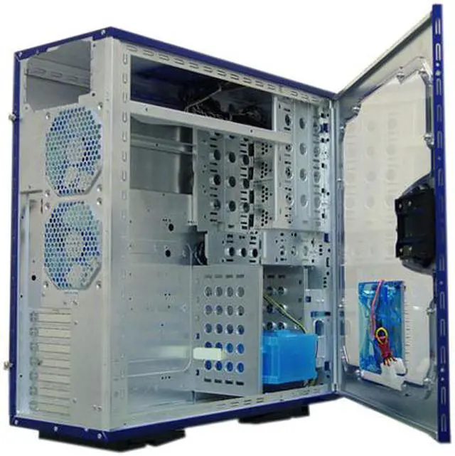 Alt view image 9 of 15 - APEVIA X-JUPITER G-Type X-JUPITERG-BL Blue Aluminum ATX Full Tower Computer Case