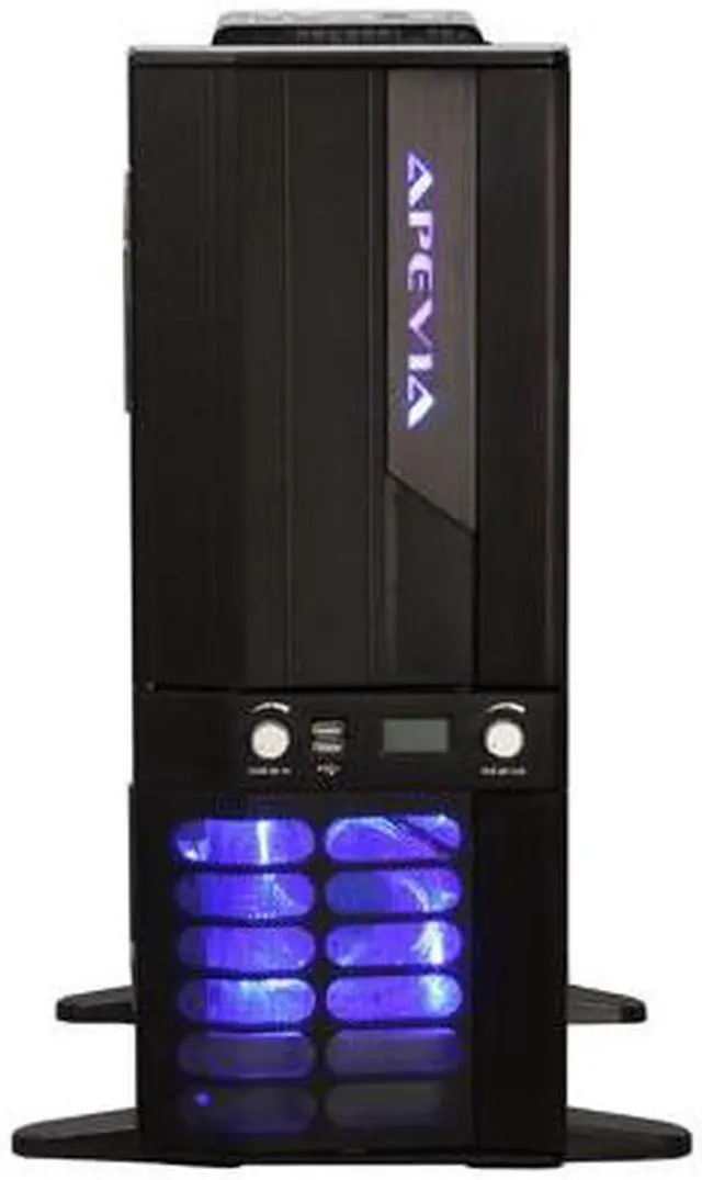 Alt view image 2 of 13 - APEVIA X-JUPITER G-Type X-JUPITERG-BK Black Aluminum ATX Full Tower Computer Case