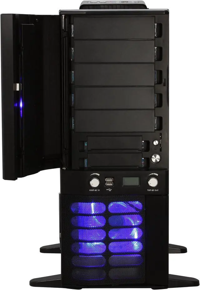 Alt view image 4 of 13 - APEVIA X-JUPITER G-Type X-JUPITERG-BK Black Aluminum ATX Full Tower Computer Case