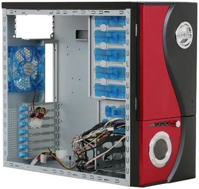 Alt view image 9 of 12 - APEVIA X-TELSTAR-JR G-Type X-TSJGT-RD Red SECC Steel ATX Mid Tower Computer Case