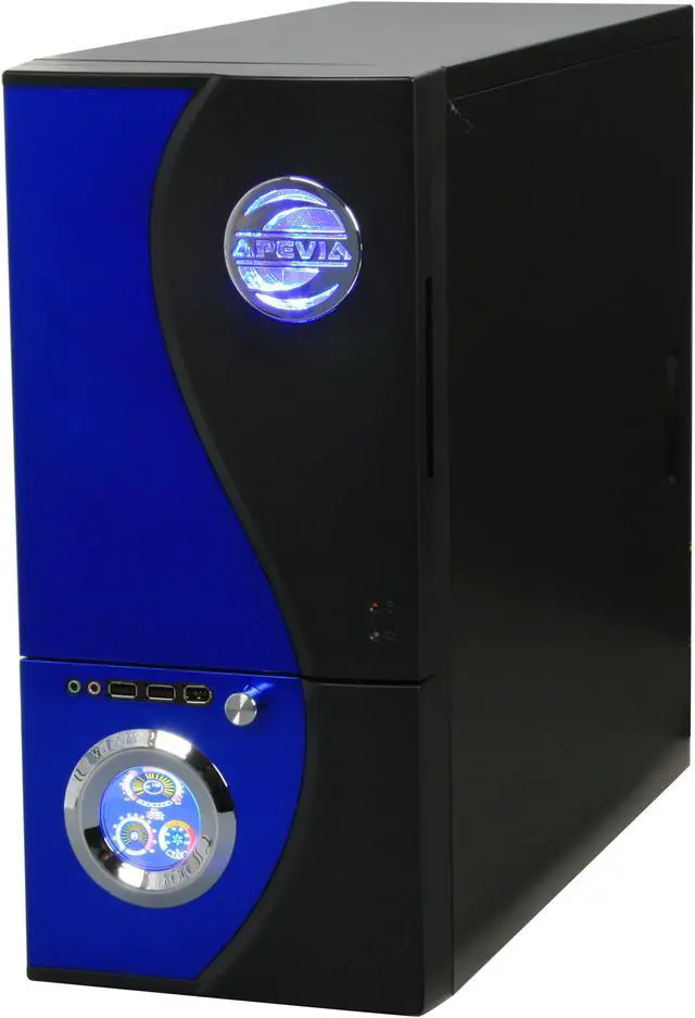 Alt view image 3 of 12 - APEVIA X-TELSTAR-JR G-Type X-TSJGT-BL Blue SECC Steel ATX Mid Tower Computer Case