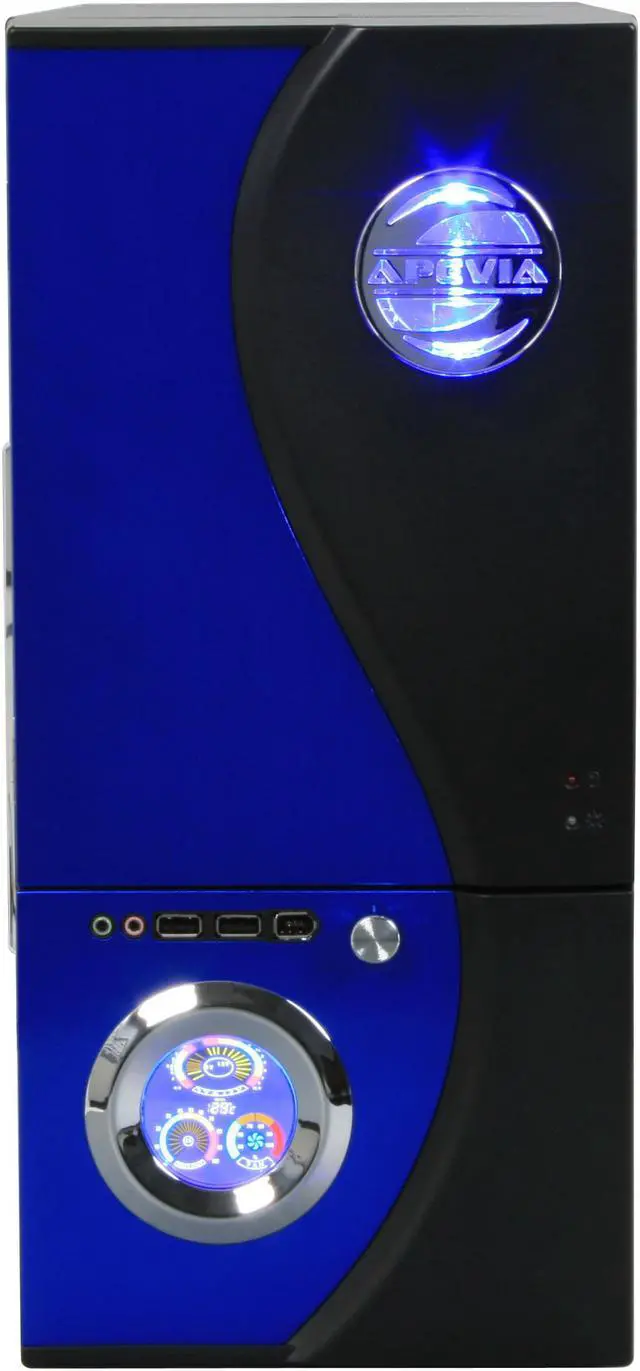 Alt view image 2 of 12 - APEVIA X-TELSTAR-JR G-Type X-TSJGT-BL Blue SECC Steel ATX Mid Tower Computer Case