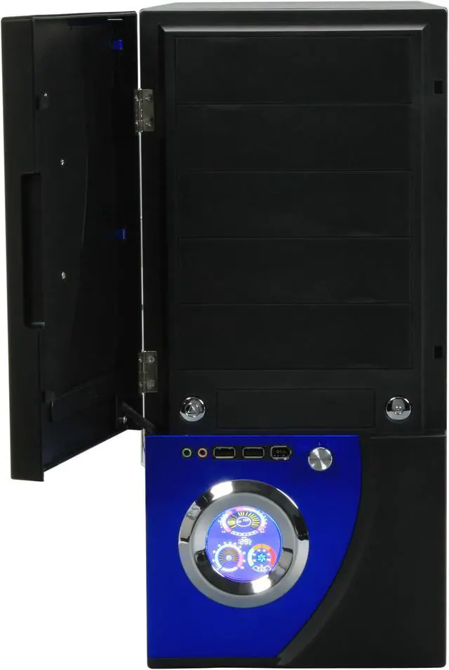 Alt view image 4 of 12 - APEVIA X-TELSTAR-JR G-Type X-TSJGT-BL Blue SECC Steel ATX Mid Tower Computer Case