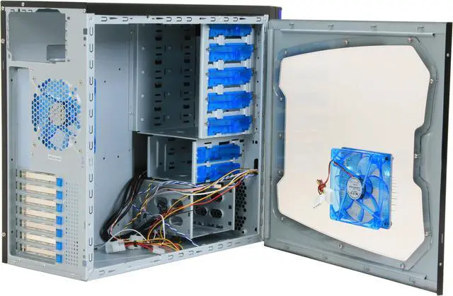 Alt view image 6 of 12 - APEVIA X-TELSTAR-JR G-Type X-TSJGT-BL Blue SECC Steel ATX Mid Tower Computer Case