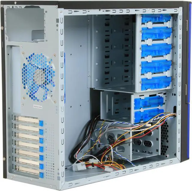 Alt view image 7 of 12 - APEVIA X-TELSTAR-JR G-Type X-TSJGT-BL Blue SECC Steel ATX Mid Tower Computer Case