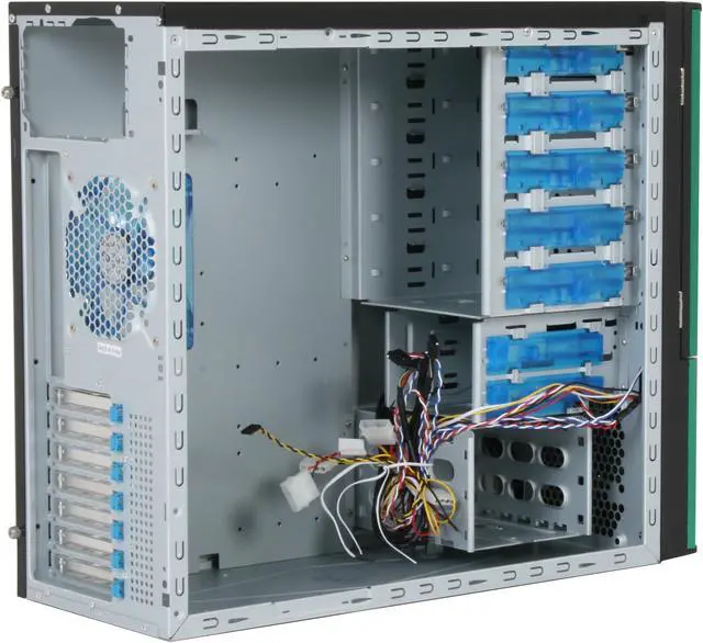 Alt view image 8 of 13 - APEVIA X-TELSTAR-JR S-Type X-TSJST-GN Green / Black Steel ATX Mid Tower Computer Case