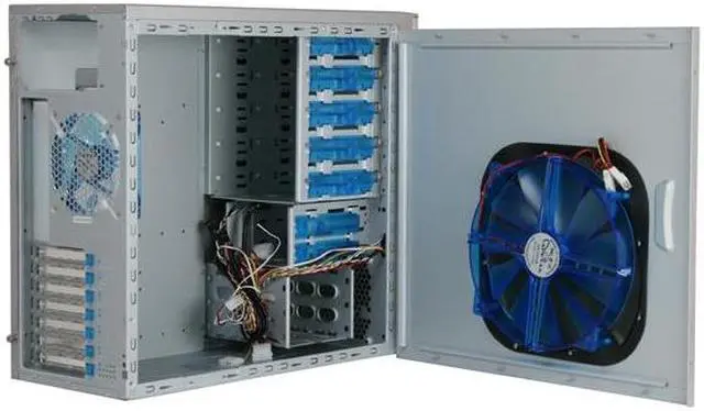 Alt view image 7 of 13 - APEVIA X-TELSTAR-JR S-Type X-TSJST-AL Silver / Black Steel ATX Mid Tower Computer Case