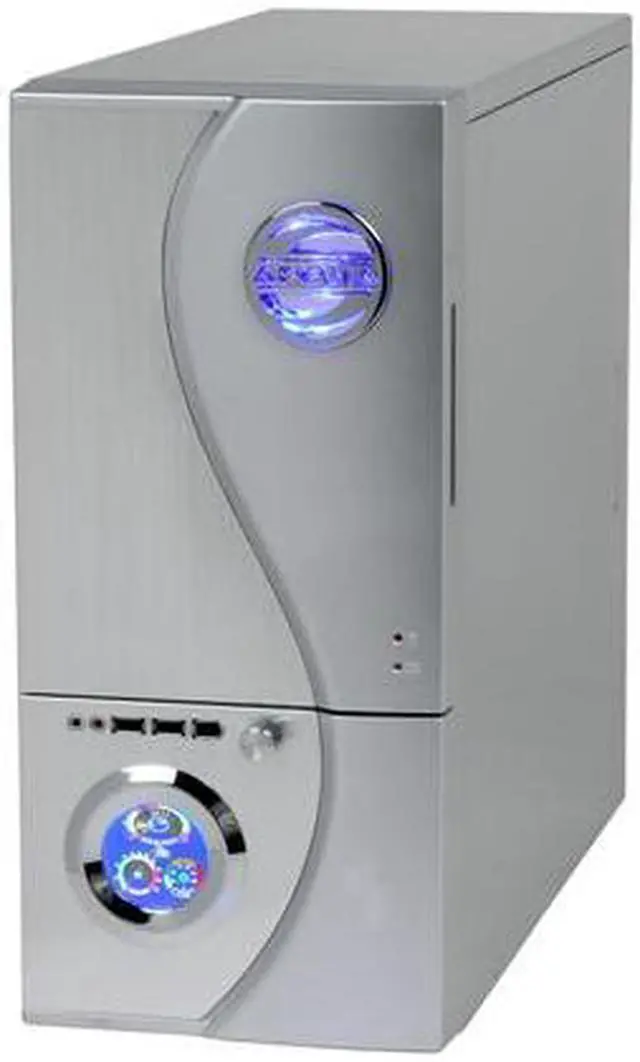 Alt view image 4 of 13 - APEVIA X-TELSTAR-JR S-Type X-TSJST-AL Silver / Black Steel ATX Mid Tower Computer Case