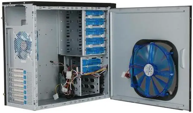 Alt view image 7 of 13 - APEVIA X-TELSTAR-JR S-Type X-TSJST-BK Black Steel ATX Mid Tower Computer Case