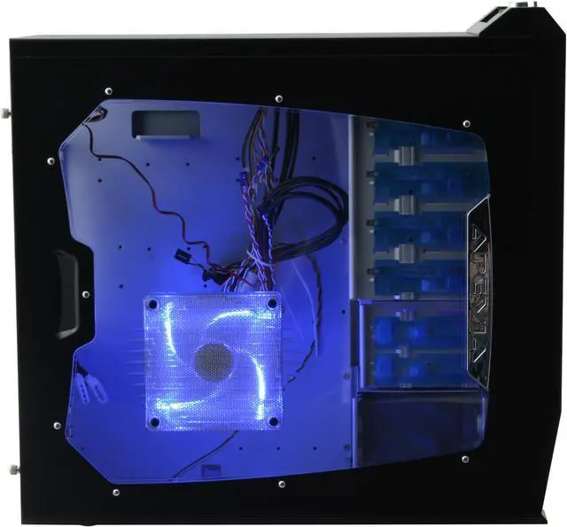 Alt view image 5 of 13 - APEVIA X-SUPRA G-Type X-SUPRAG-GN Black / Green SECC Steel ATX Mid Tower Computer Case