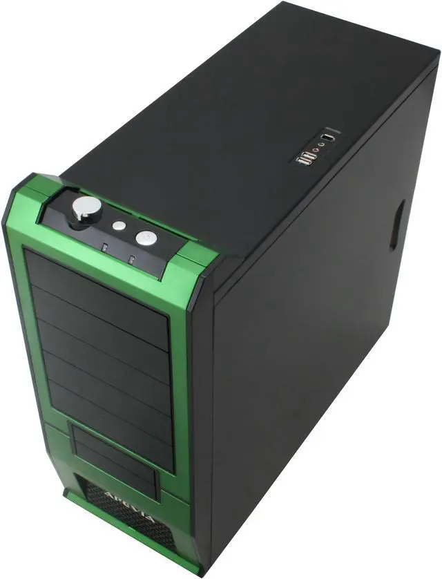 Alt view image 10 of 13 - APEVIA X-SUPRA G-Type X-SUPRAG-GN Black / Green SECC Steel ATX Mid Tower Computer Case