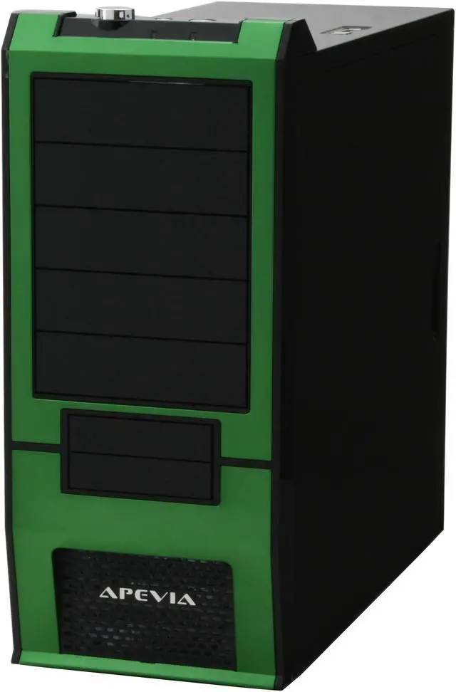 Alt view image 4 of 13 - APEVIA X-SUPRA G-Type X-SUPRAG-GN Black / Green SECC Steel ATX Mid Tower Computer Case