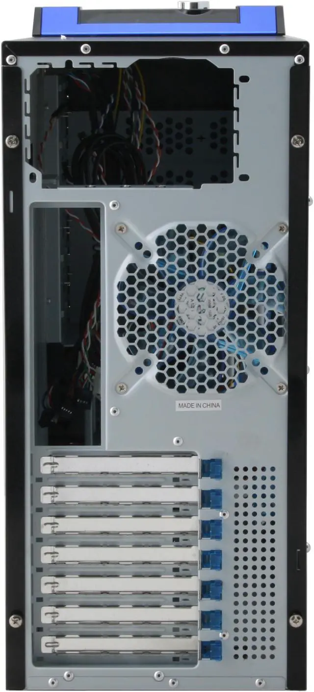 Alt view image 12 of 13 - APEVIA X-SUPRA G-Type X-SUPRAG-BL Black / Blue SECC Steel ATX Mid Tower Computer Case