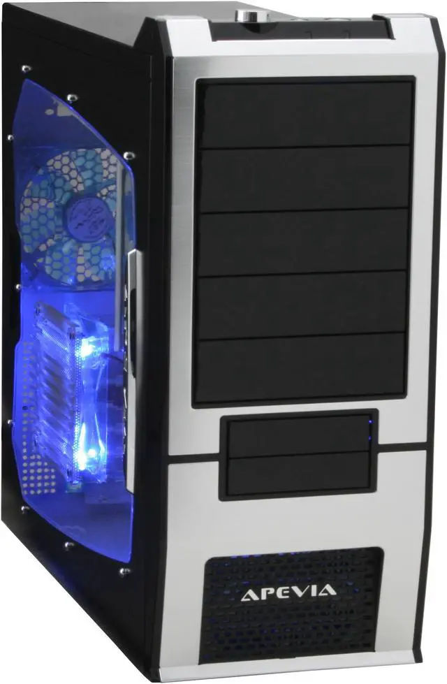 Alt view image 2 of 13 - APEVIA X-SUPRA G-Type X-SUPRAG-AL Black / Silver SECC Steel ATX Mid Tower Computer Case