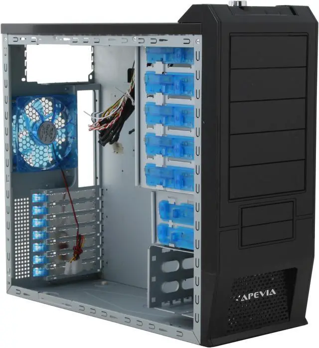 Alt view image 9 of 13 - APEVIA X-SUPRA G-Type X-SUPRAG-BK Black SECC Steel ATX Mid Tower Computer Case
