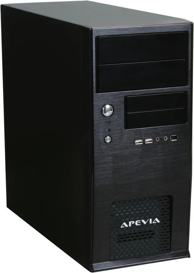 Alt view image 2 of 12 - APEVIA X-QBOII X-QBOII-NW-BK/500 Black SECC Steel Micro ATX Mini Tower Computer Case 500W Power Supply