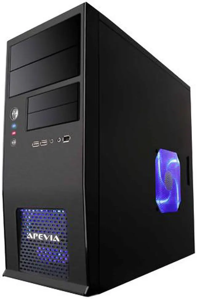 Main image of APEVIA X-QBOII X-QBOII-NW-BK/500 Black SECC Steel Micro ATX Mini Tower Computer Case 500W Power Supply
