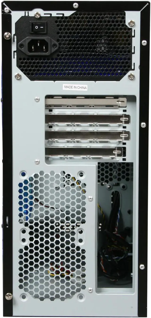 Alt view image 8 of 9 - APEVIA X-QBOII X-QBOII-GN/500 Black / Green SECC / Aluminum / ABS Micro ATX Mini Tower Computer Case 500W Power Supply