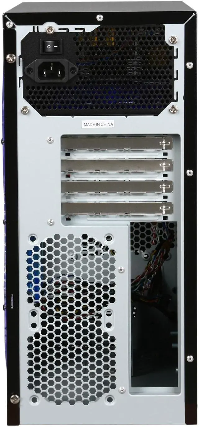 Alt view image 8 of 9 - APEVIA X-QBOII X-QBOII-RD/500 Black / Red SECC / Aluminum / ABS Micro ATX Mini Tower Computer Case 500W Power Supply