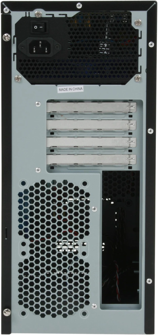 Alt view image 11 of 12 - APEVIA X-QBOII X-QBOII-NW-AL/500 Black / Silver SECC Steel Micro ATX Mini Tower Computer Case 500W Power Supply