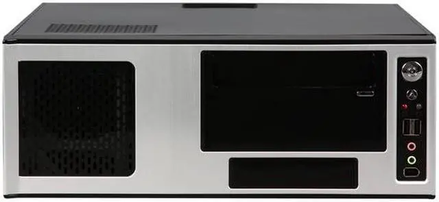 Alt view image 2 of 8 - APEVIA Black / Silver SECC Steel / Aluminum X-MASTER-AL/500 ATX Media Center / HTPC Case