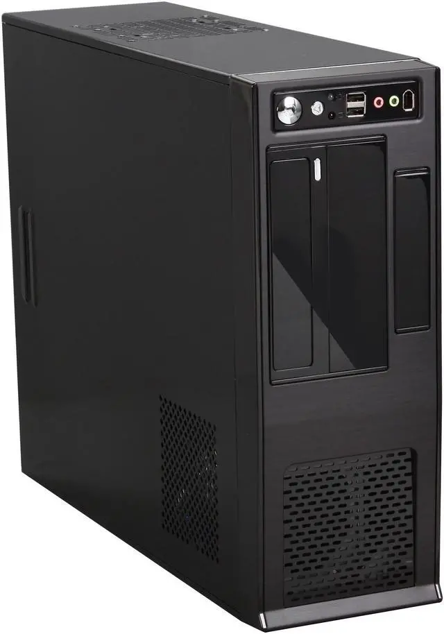 Alt view image 7 of 8 - APEVIA Black SECC Steel / Aluminum X-MASTER-BK/500 ATX Media Center / HTPC Case
