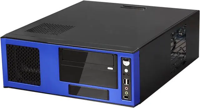 Main image of APEVIA Black / Blue SECC Steel / Aluminum X-MASTER-BL/500 ATX Media Center / HTPC Case