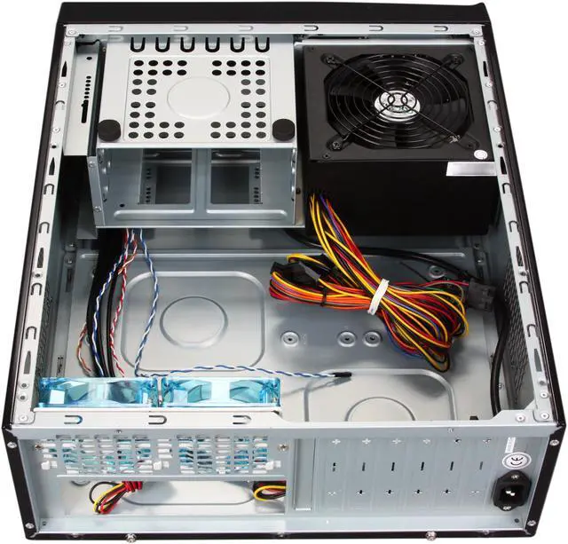 Alt view image 5 of 8 - APEVIA Black / Green SECC Steel / Aluminum X-MASTER-GN/500 ATX Media Center / HTPC Case